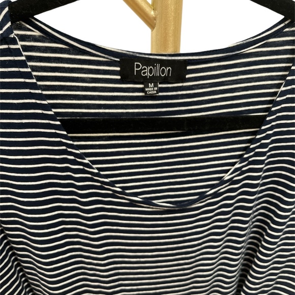 Papillon Med Stripe Navy White Dress - Picture 2 of 2